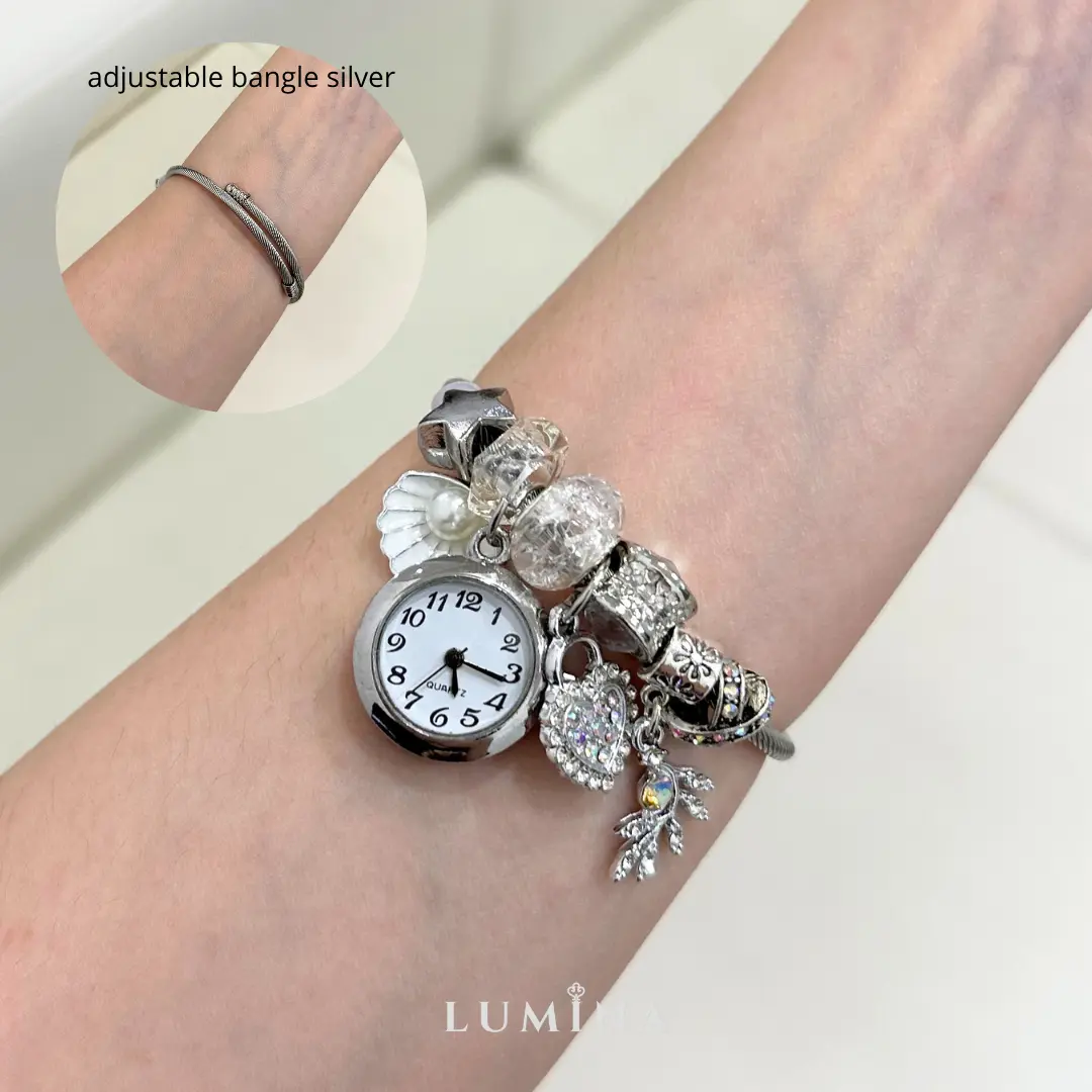 Jam Kerang Silver (Bangle, Titanium Grade A)