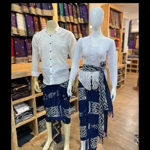 SET COUPLE KAMEN+SELENDANG DAN SAPUT+UDENG TENUN IKAT || IKAT PREMIUM.SARUNG IKAT BALI.PAKAIAN ADAT BALI