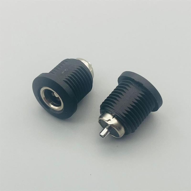 Product Introduction of DC power socket 1.3 pin diameter 8.5mm thread waterproof and dustproof plug DC-022D small DC charging port 2