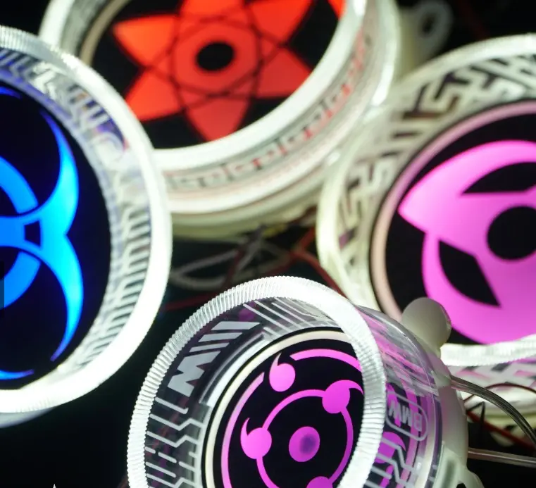 Mặt Led Xoay Sharingan, Có Vòng Đèn Cầu Chéo 3D, Thích Hợp Cho Xe Điện, Xe Máy Và Ô Tô, Vận Chuyển Trong Vòng 24 Giờ 2