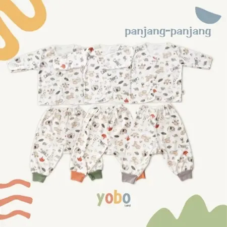 YOBO SETELAN NEWBORN PANJANG-PANJANG 0-3M | LONG SET