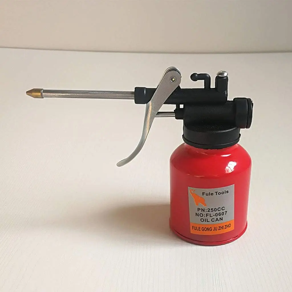 Oli Can Gun Botol Pompa Semprot Minyak Oil Can Cairan Pelumas Engsel Mesin Bertekanan Tinggi Logam