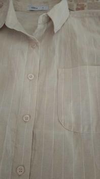 Product Review of Geela Official - Aurelia Cream Stripe Shirt (G.11615) - Kemeja Wanita from J**e 0