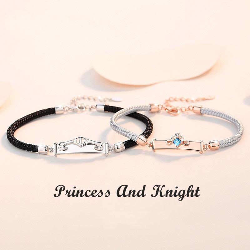 Gelang Couple Pasangan-princess and knight gelang fashion Original Arctic Deer S07 Pria Titanium 0