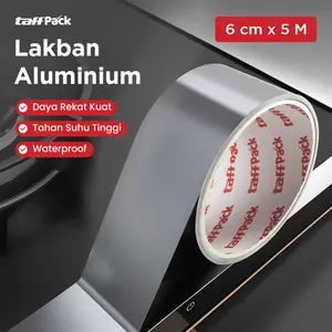 TaffPACK Lakban Aluminium Foil Tape Tahan Panas Anti Bocor 5M - Praktis dan Tahan Panas