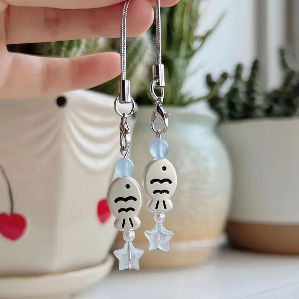 Dây Chuyền Điện Thoại Cá, Thiết Kế Y2K Ngọt Ngào, Mặt Dây Chuyền Quyến Rũ Điện Thoại, Dây Đeo Điện Thoại Di Động, Dây Đeo Di Động Đính Cườm Dễ Thương, Thích Hợp Cho Túi Và Móc Chìa Khóa