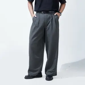 KAHA - Loose Pleated Pants Trouser Unisex Celana Panjang Lebar Casual