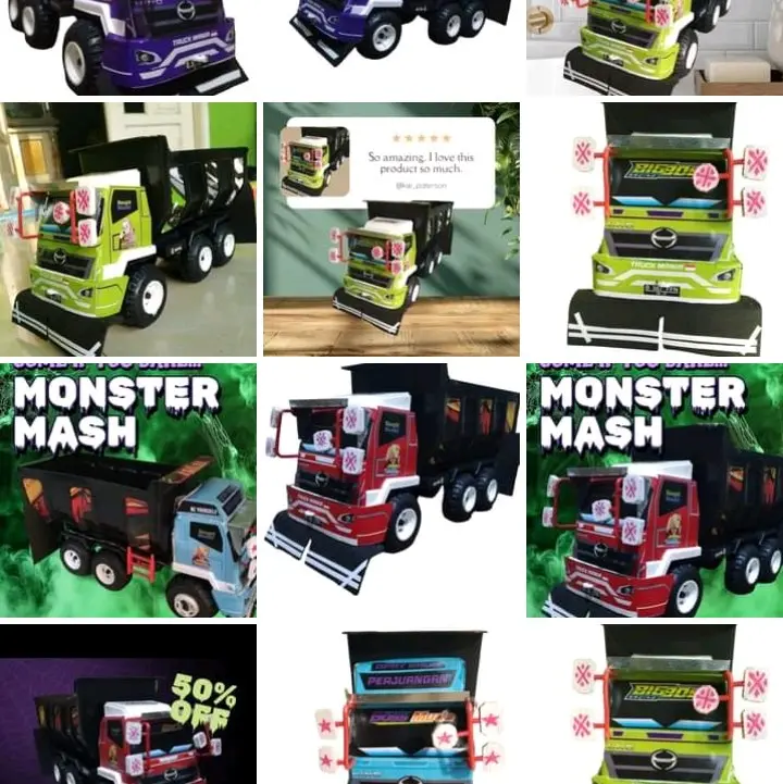 stiker mobilan miniatur trek Hino preasi 02u 0