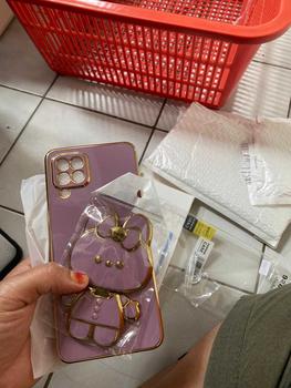 Product Review of Casing for Samsung Galaxy A22 4G A12 A42 5G M12 Case, Fashion Plating Soft Phone Case with 3D Cute Rabbit Makeup Mirror 306° Rotating Stand Cartoon Couple Cases from 🧕**🧕 0