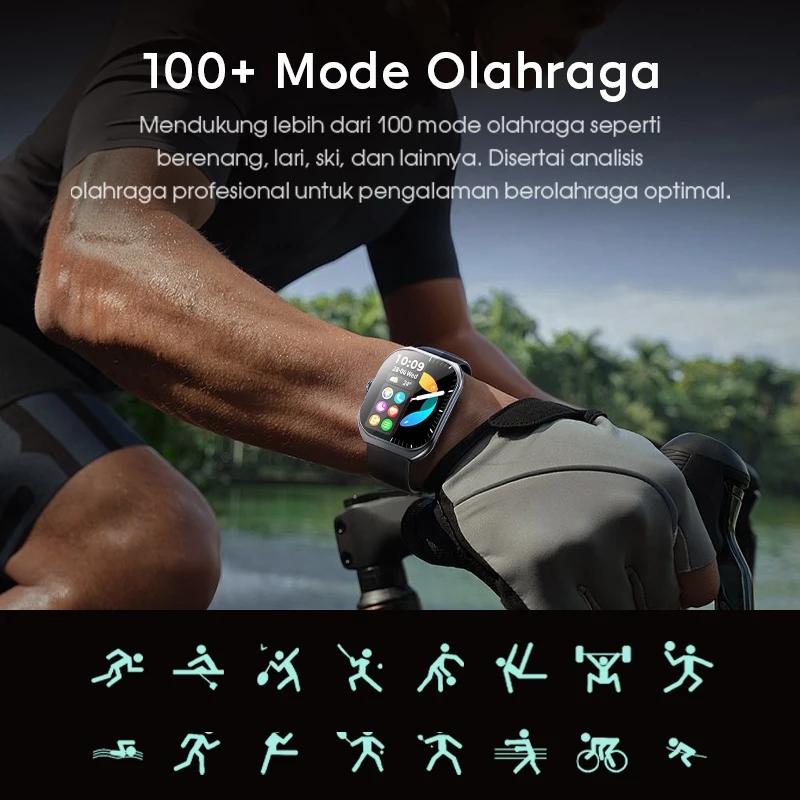 VIVAN Smart Watch 2.01 Inch Waterproof 1 ATM 100+ Sports Mode Professional Health Monitoring Battery 350mAh Up To 7 Days VWF19S Garansi 12 Bulan