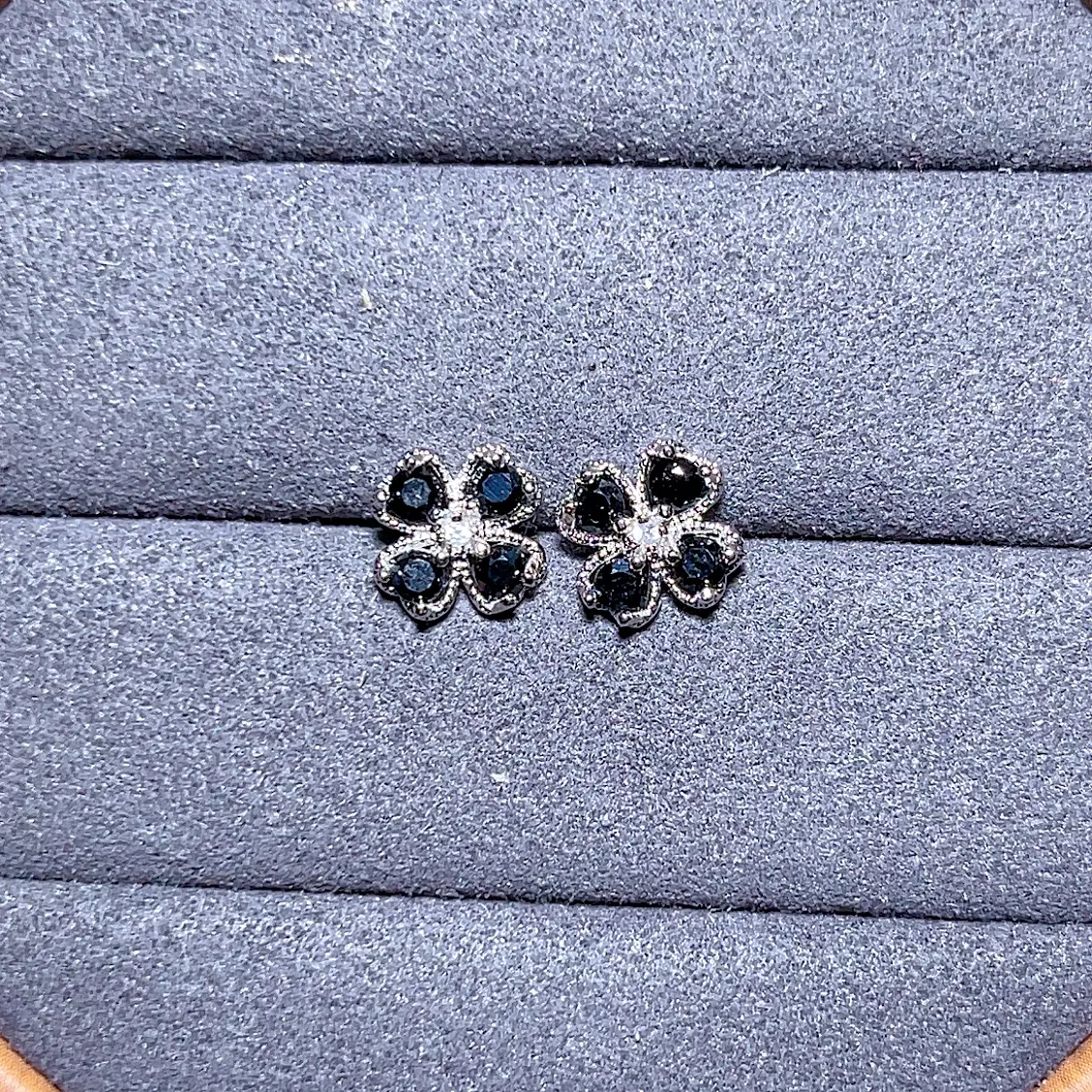 AE11 the collection of black spinel earrings black spinel pendant copper setting wholesale price