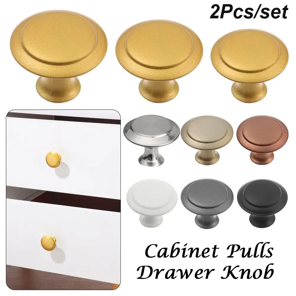 Tombol Laci Kabinet Pemasangan Perabot Perkakasan Fesyen, Bentuk Bulat, Pemegang Pintu, Tarik Almari Pakaian, 2pcs / lot Hardware