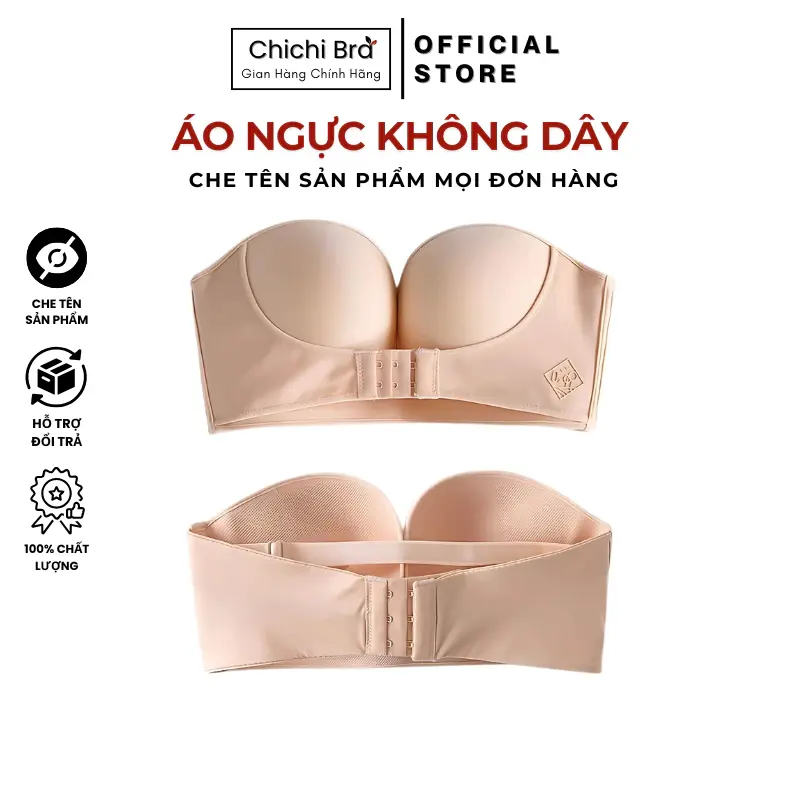 Áo Ngực Không Dây Không Gọng Nâng Ngực Chống Tuột Cài Trước Siêu Quyến Rũ EvaBra 336