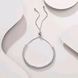 ( gelang Serut ) Gelang Titanium Wanita Gelang Serut Diamond Rhinestone Adjustable Bracelet