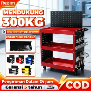 【Bahan Tebal】Troli Alat Tiga Lapis Kotak Alat Mini Troli Mobil Kotak Laci Multifungsi Bengkel Perbaikan Tiga Lapis Rak Penyimpanan Tebal yang Dapat Dipindahkan