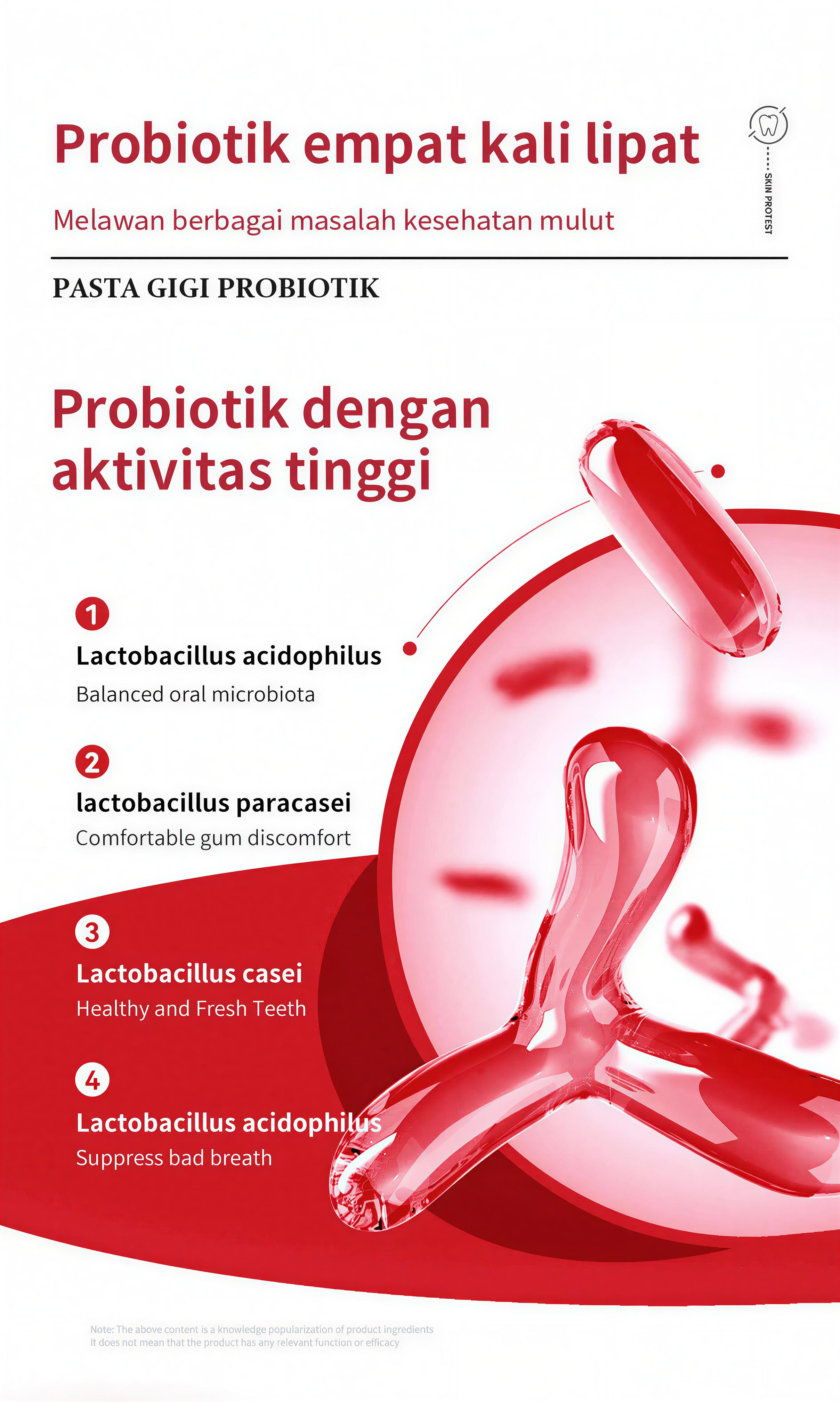 AngelMaster SP10 Probiotic Toothpaste - Pasta Gigi Premium untuk Gigi Lebih Putih dengan 4 Jenis Probiotik, Nafas Segar Seharian, Hapus Noda Kuning Mendalam, Pembersihan Optimal & Penghilang Noda - Mulut