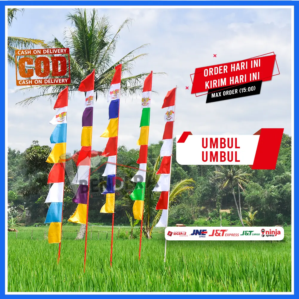 (10PCS) UMBUL UMBUL WARNA WARNI