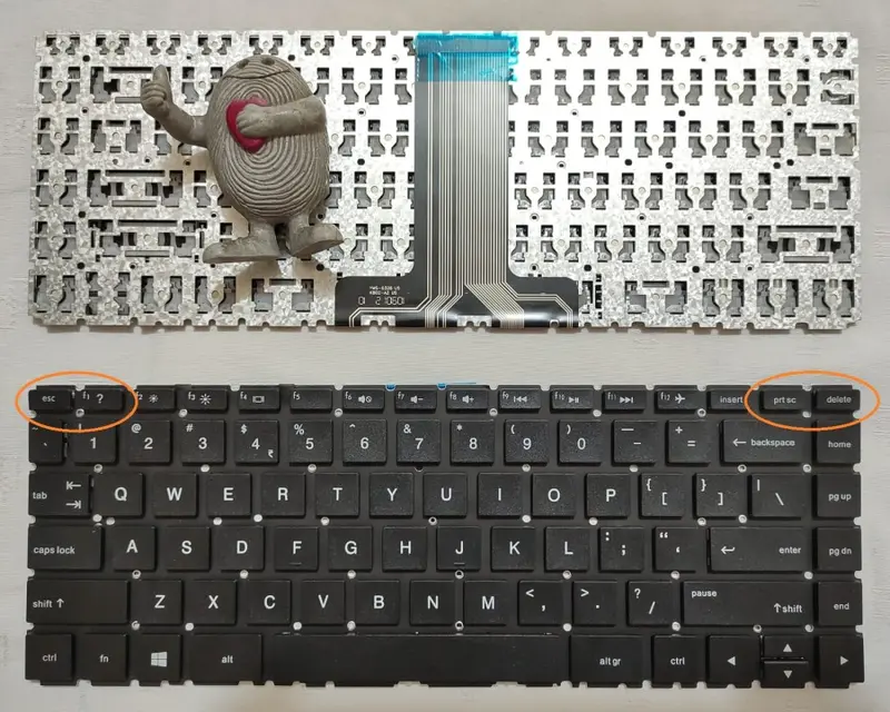 Keyboard Original Series 14-DK 14-DG 14M-BA 14s-CF 14s-DK 14T-BA - Hitam - Silver untuk LAPTOP 1