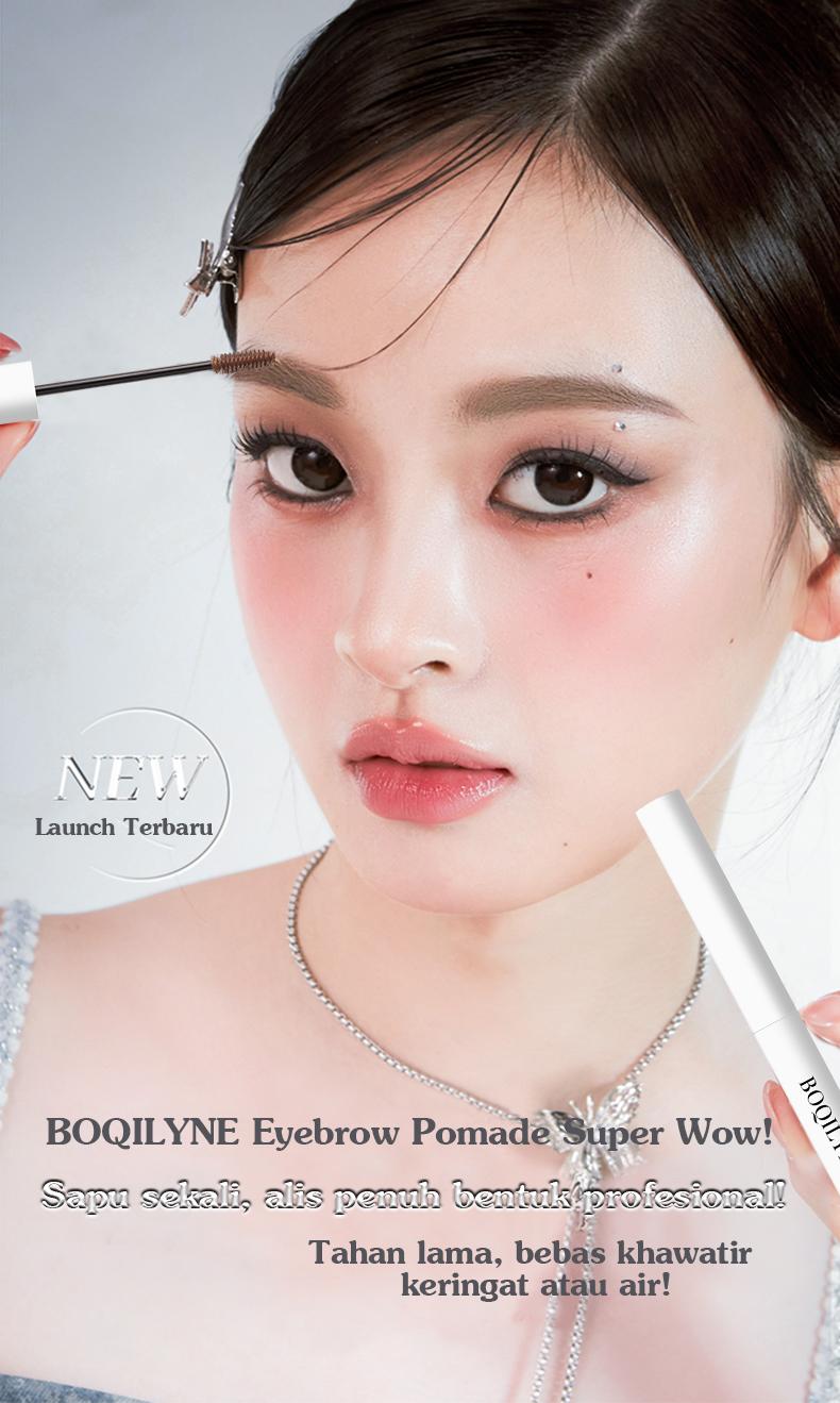 BOQILYNE Eyebrow & Mascara Tahan Air dan Keringat Tahan Lama Membuat Alis Terdefinisi Hingga 12 Jam Cocok untuk Penggunaan Sepanjang Hari