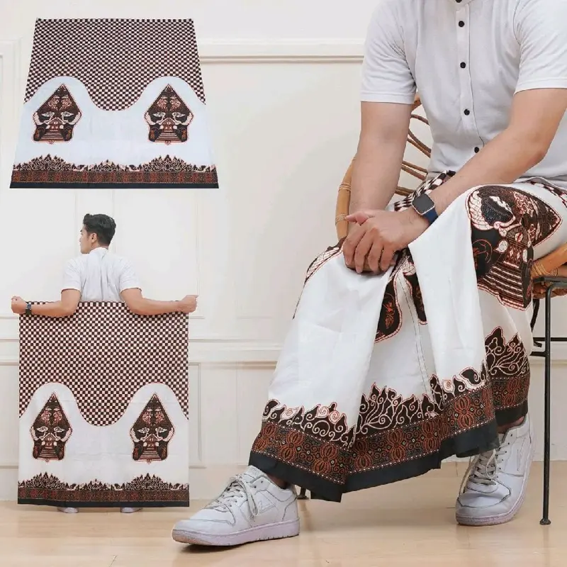 Sarung Batik Dewasa Kain Printing  Motif Wayang Warna Coklat Polikatun  Seragam Muslim Original By Dewan Sarung Indonesia Sarung Batik Pekalongan Biru Nyaman Hitam Pria Santri Navy 3