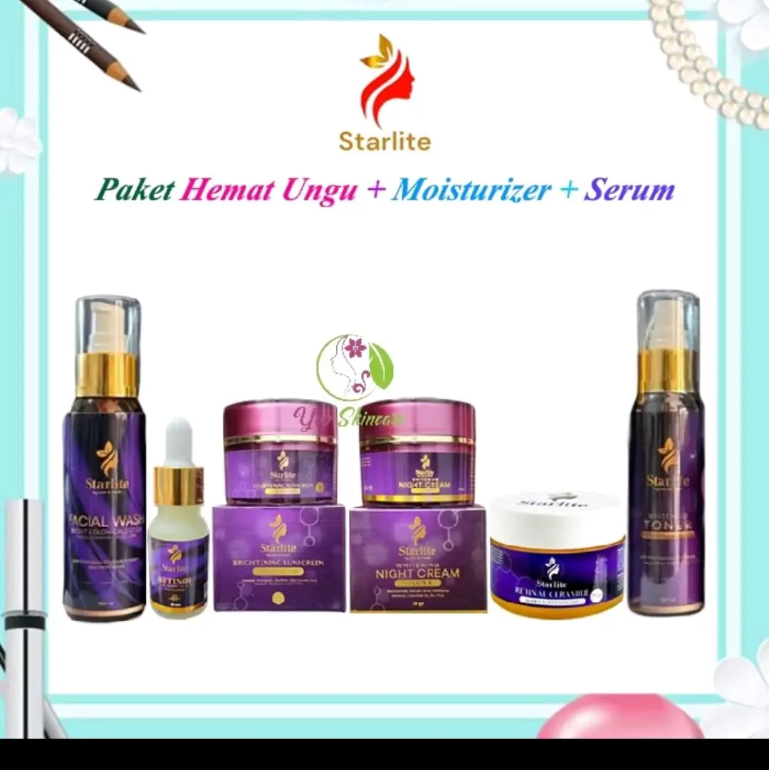 STARLITE SERIES PAKET UNGGU (   Beruntusan  jerawtaan, Flek , Mencerahkan ) UMI ALFATIH bpom