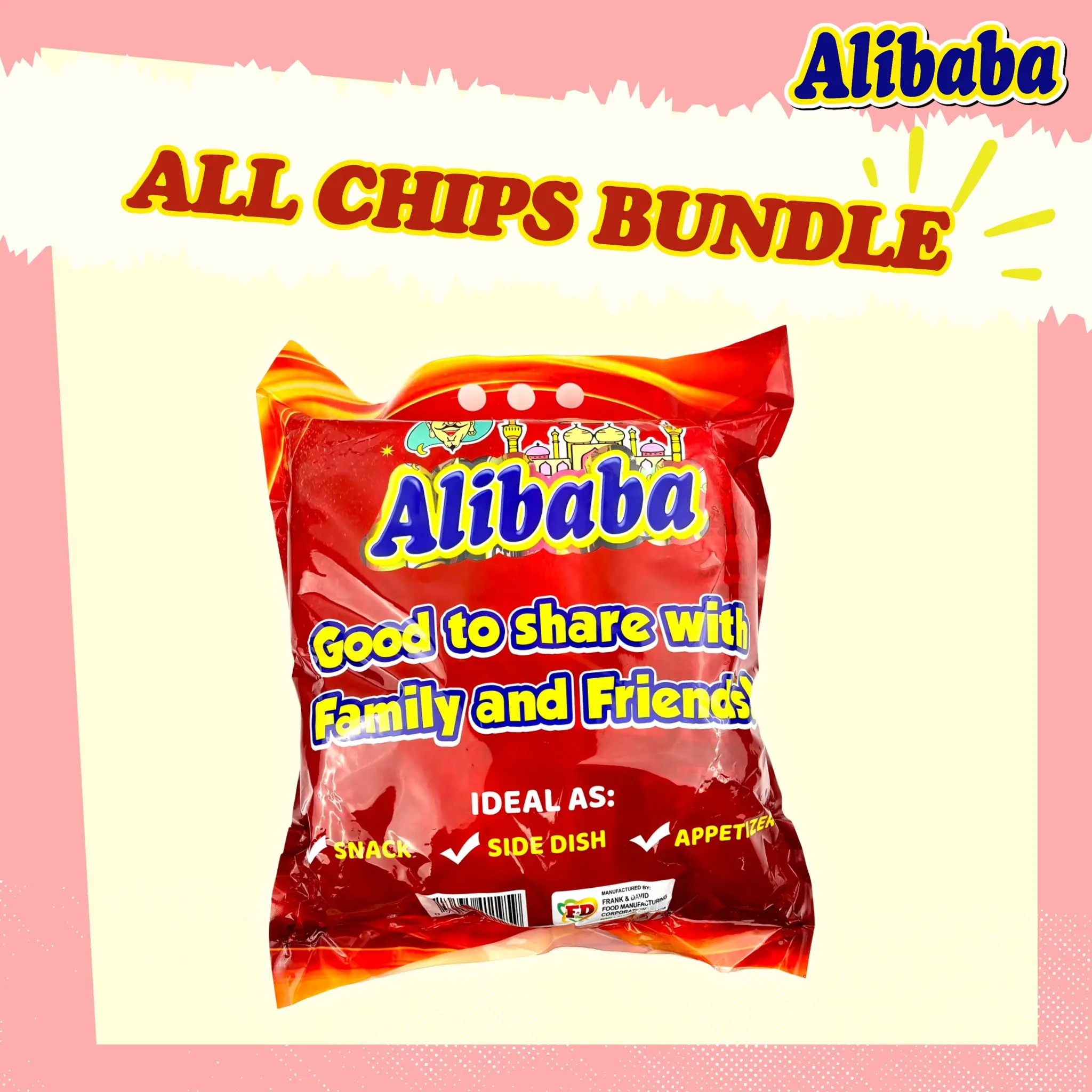 ALIBABA ALL CHIPS BAG BUNDLE (ONE OF EACH OF ALL ALIBABA PRODUCTS PER BAG) chips snacks