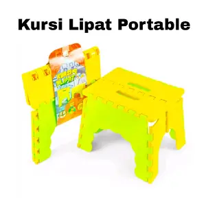 Kursi Mini Lipat Portable Anak Praktis Kursi Anak anak Plastik Tebal / Portable Foldable Chair Stool Mini / Bangku Plastik Kursi Lipat Anak Kecil