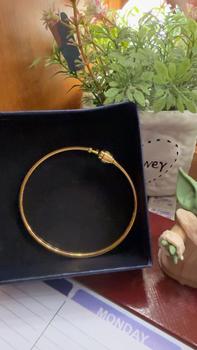Product Review of Theophilus Titanium Gold Plated 520 (I Love You) Bangle / Charm Bracelet / Gelang Emas /Gelang Tangan from S**i H** S**i 0