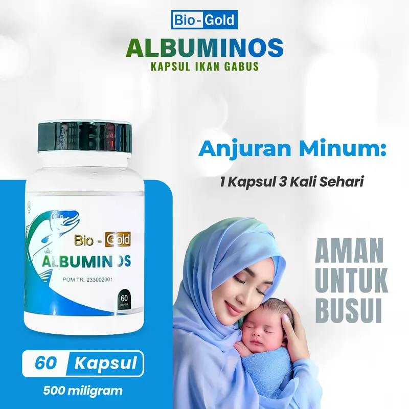 Bio Gold - Albuminos Ekstrak Channa Striata Ikan Gabus Bantu Luka Operasi Cepat Kering BPOM 2