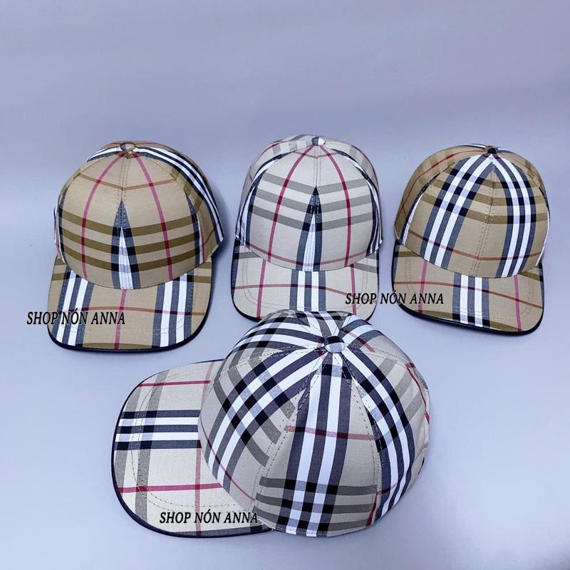 Mũ lưỡi trai B.B.R hàng siêu cấp, nón kết 2 lớp vải caro, khoá da cao cấp Kaki Hat