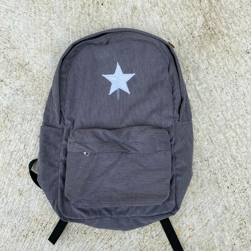 Ransel Corduroy starboy unisex | Tas Sekolah Korduroi | Tas Backpack Corduroi Bintang | Tas Punggung Korduroy pria dan wanita | cod tas bintang corduroy 7