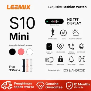 Leemix S10 Mini Smartwatch 1.75" AMOLED - Slim - BT Calling - Sport Mode & Health  Monitoring - Rich Application