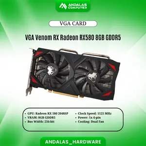 RX 580 8GB GDDR5 256 Bit 2048 Stream Processor Dual Fan Venom RX