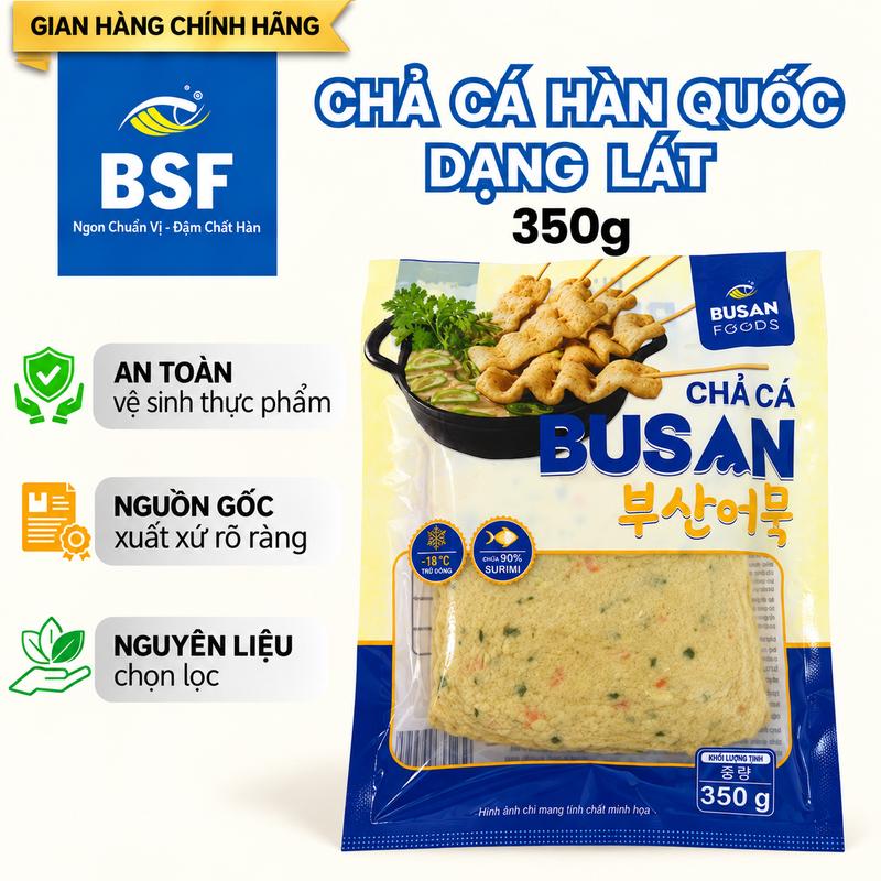 Busan Foods Chả Cá Hàn Quốc Dạng Lát 350g Thơm Dai Chuẩn Vị Hàn Quốc Sản Phẩm…