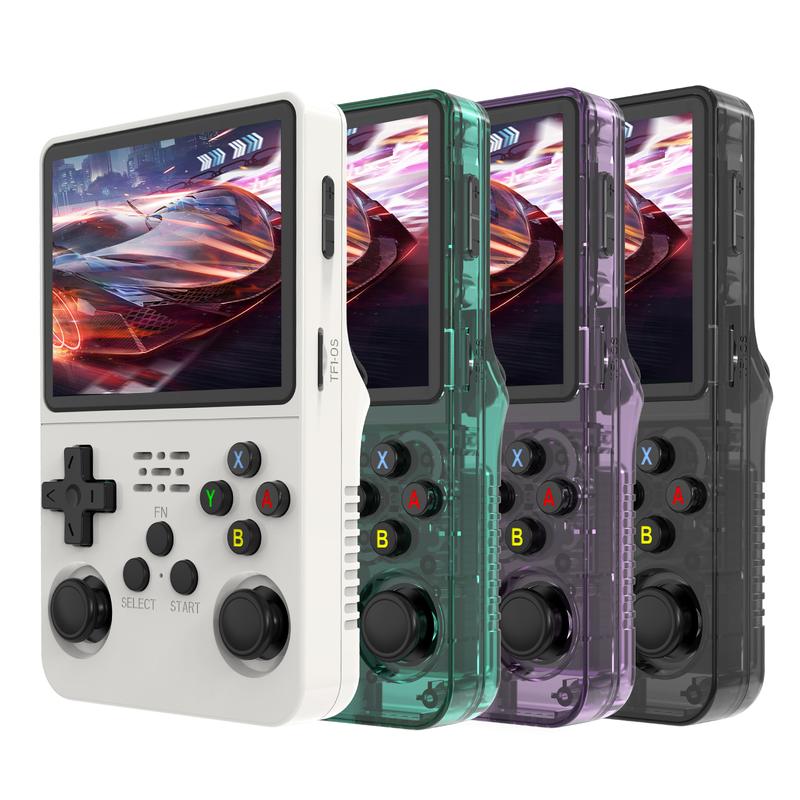  Máy chơi game cầm tay di động thương hiệu R36s với màn hình IPS 3.5 inch độ phân giải 640x480 bộ nhớ 64GB tích hợp các trò chơi cổ điển và tựa game mô phỏng - R36 Đen 