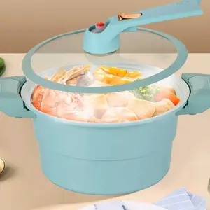 [ISCHAINDYOFC] PO 30 Hari TEXANIA Panci Presto Multifungsi - Bisa Kukus - Alumunium Anti Lengket 24cm - 4 Liter Free Obeng & Kukusan