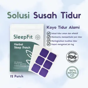 SleepFit - Herbal Sleep Patch - Melatonin - 12 Patch / Sachet Koyo Tidur