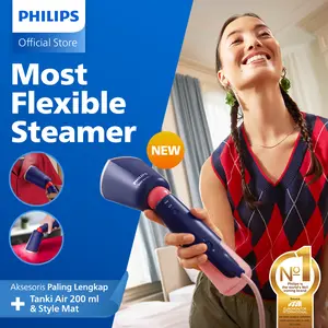 Philips Handheld Steamer STH5030 Biru - Setrika Uap Listrik Paling Fleksibel - Portabel, setrika Uap Ringan, philips setrika uap, setrika uap listrik, strika uap, setrika philips uap, STH5030/20