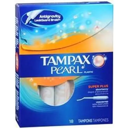 Tampax Pearl Tampons Super Plus Unscented 18 Pack