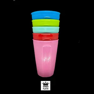 Gelas plastik/Gelas Wave Serbaguna 300ml (1lusin=12pcs) plastik set