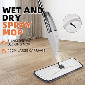 (COD) Alat Pel Lantai Semprot Otomatis Water Spray Mop Automatic Water Tank Alat Pel Lantai Semprot Praktis Kain Pel Microfiber Cleaning Gagang