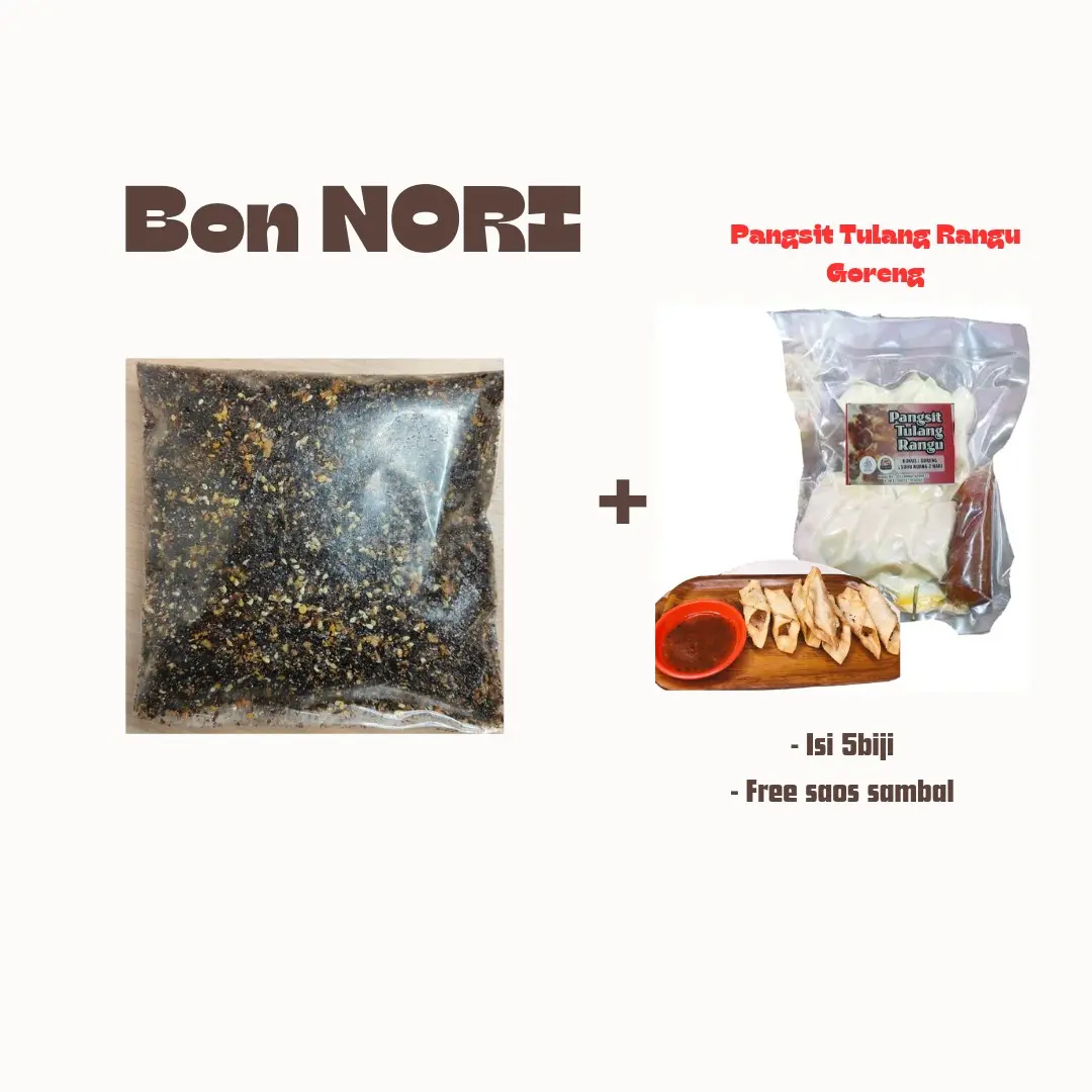 BON NORI 400gram Free pangsit mini Rumput laut Seaweed Sushi Food Kering