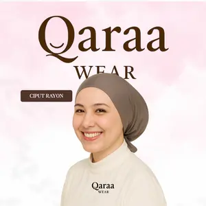Qaraa Wear Ciput Standar Kaos Basic Turki Tali Bahan Rayon Anti Geser
