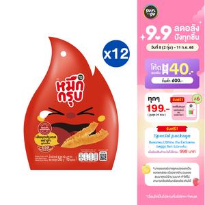 (แพ็ก 12 ซอง) Muek Groob หมึกกรุบ เส้นบุกปรุงรสหม่าล่า สูตรเผ็ดไฟลุก หมึกกรุบซันซุ sunsu