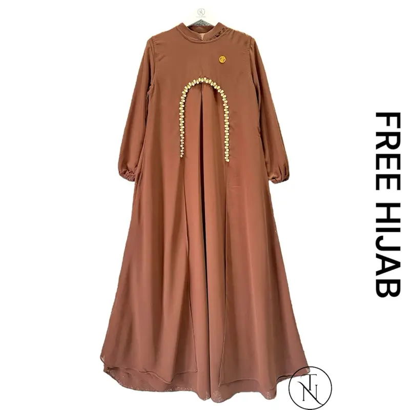 TUTUNAJWA Nayya Dress Mix Outer Polos Payet Gamis Set Hijab