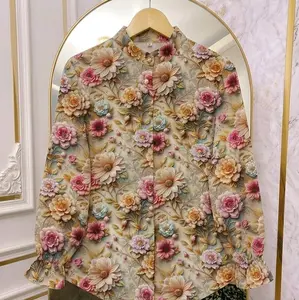 ALYSA Blouse Rayon Motif Bunga Kemeja  Wanita  Atasan super adem