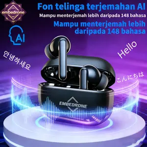 embedrone 2026 NEW AI PHANTOM K80 Earphone Nirkabel,Anti Air Dalam, Baterai Tahan Lama, TWS, Bass Kuat,Surround 3D, Peredam Suara Cerdas, Gaming, Panggilan,Musik, Olahraga, Earphone Bluetooth Nirkabel