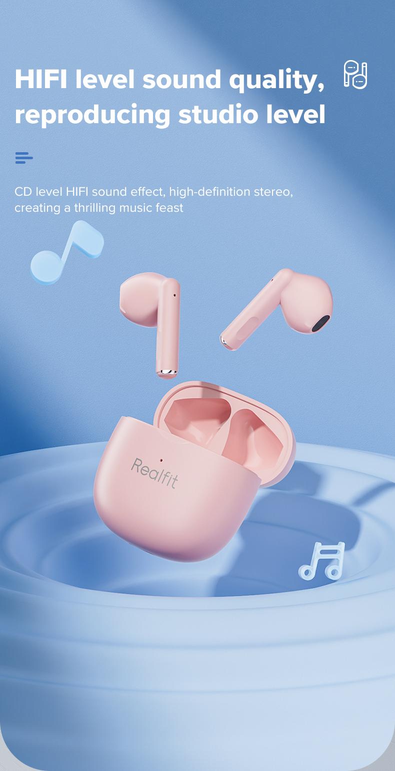 Product Introduction of Realfit F1   True Wireless Bluetooth 5.3 Earbuds Playtime 24 Jam HIFI 22