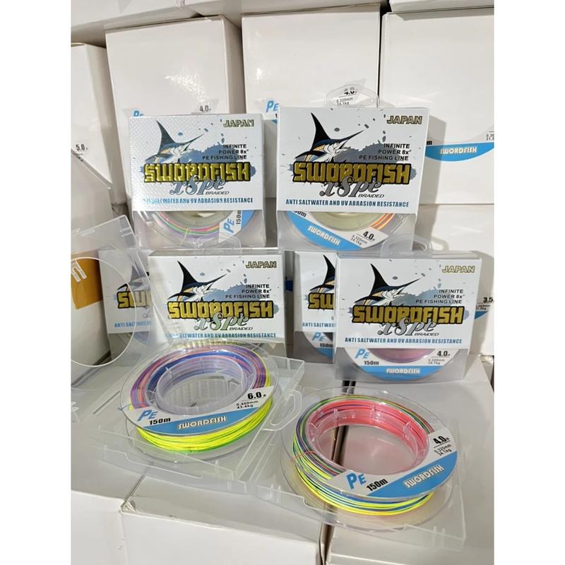 Dù Cá Kiếm X8 SwordFish 150m. Dù PE X8 7 màu. Dù nổi chuyên câu Lục câu Lure Fishing Đi Câu Bắt Cá