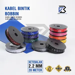 BOS AUTOMOTIVE Kabel Bintik 0.85MM x 20M Kabel Otomotif Body Mobil Motor Serabut Tembaga (Bobin)